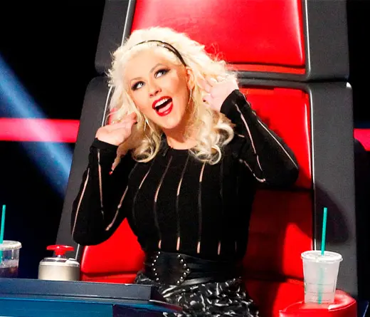 Christina Aguilera tuvo una aparicin poco favorable para su imagen.